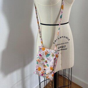 Bird Print Cell Phone Cross Body Purse